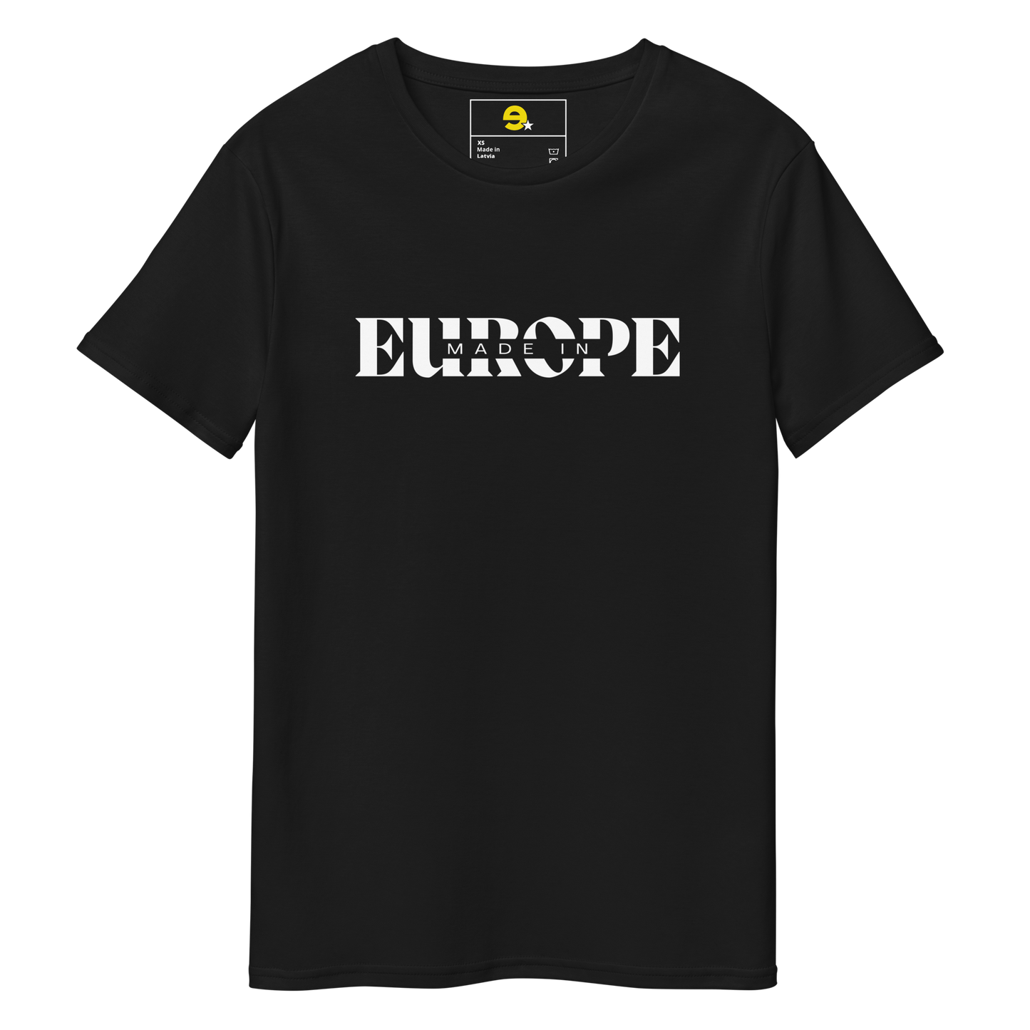 Camiseta Made in Europe negra-blanco