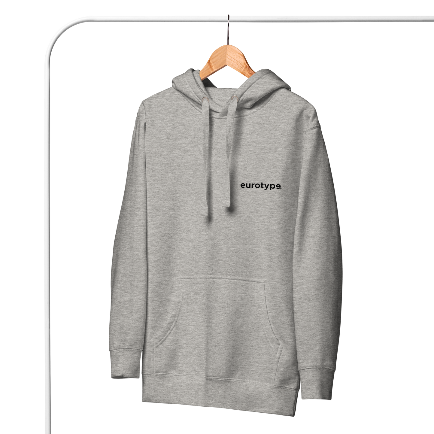 Sudadera eurotype gris - logo negro