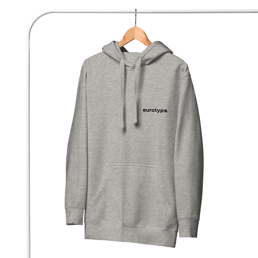 Sudadera eurotype gris - logo negro